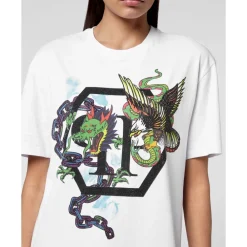 DAMES Philipp Plein T-shirt Round Neck SS Tattoo