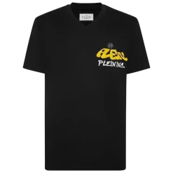 Heren Philipp Plein Shirts^T-shirt V Neck SS Bombing Graffiti