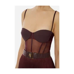 DAMES Elisabetta Franchi Tule Mini Jurk met Franje Rok