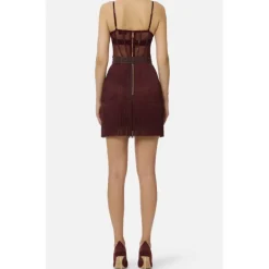 DAMES Elisabetta Franchi Tule Mini Jurk met Franje Rok