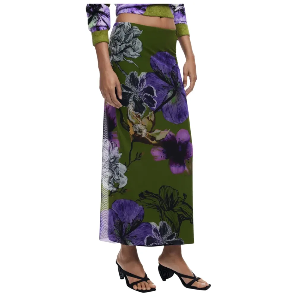 DAMES Desigual Rokken^Tulleflowers Midi Rok