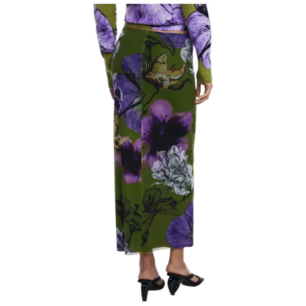 DAMES Desigual Rokken^Tulleflowers Midi Rok