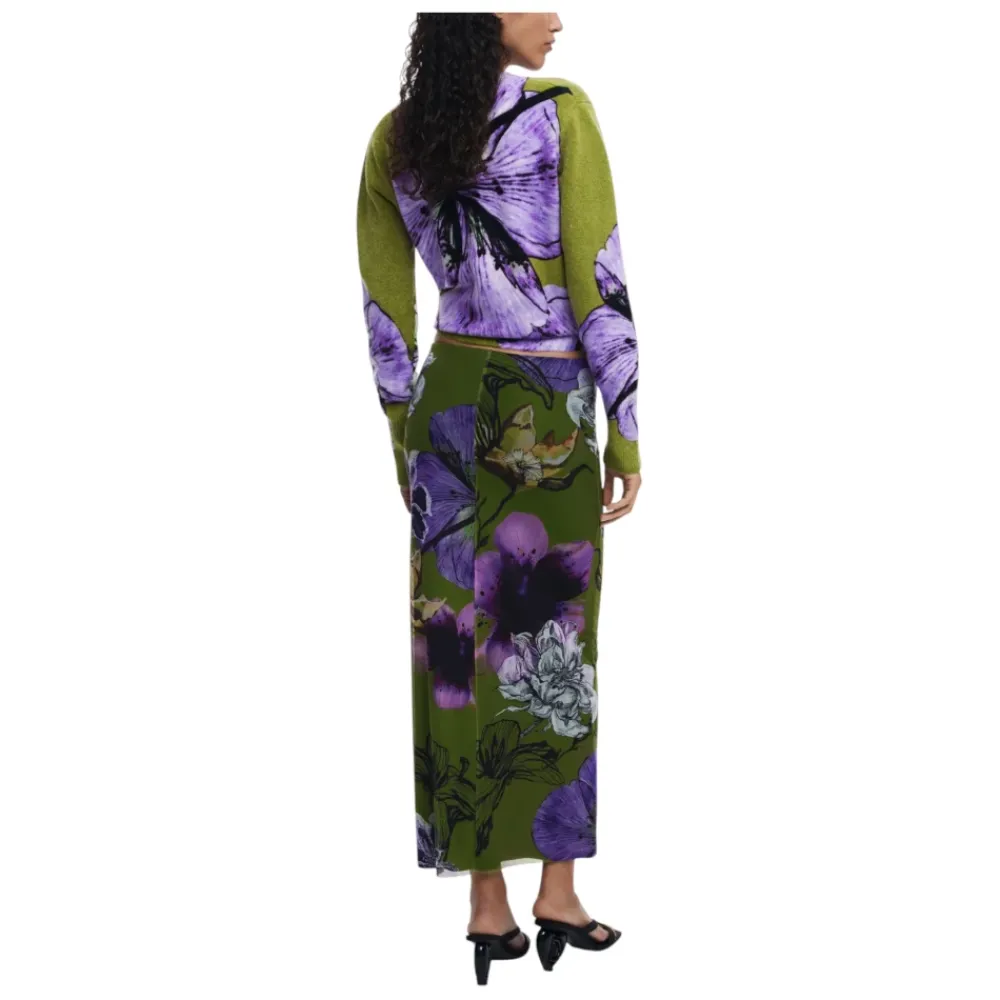 DAMES Desigual Rokken^Tulleflowers Midi Rok