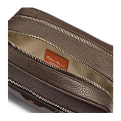 DAMES Santoni Toilettassen^Tumbled Leather Beauty Case