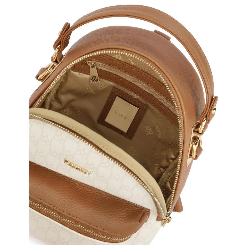 DAMES Kazar Rugzakken^Tweekleurige lederen 2-in-1 rugzak