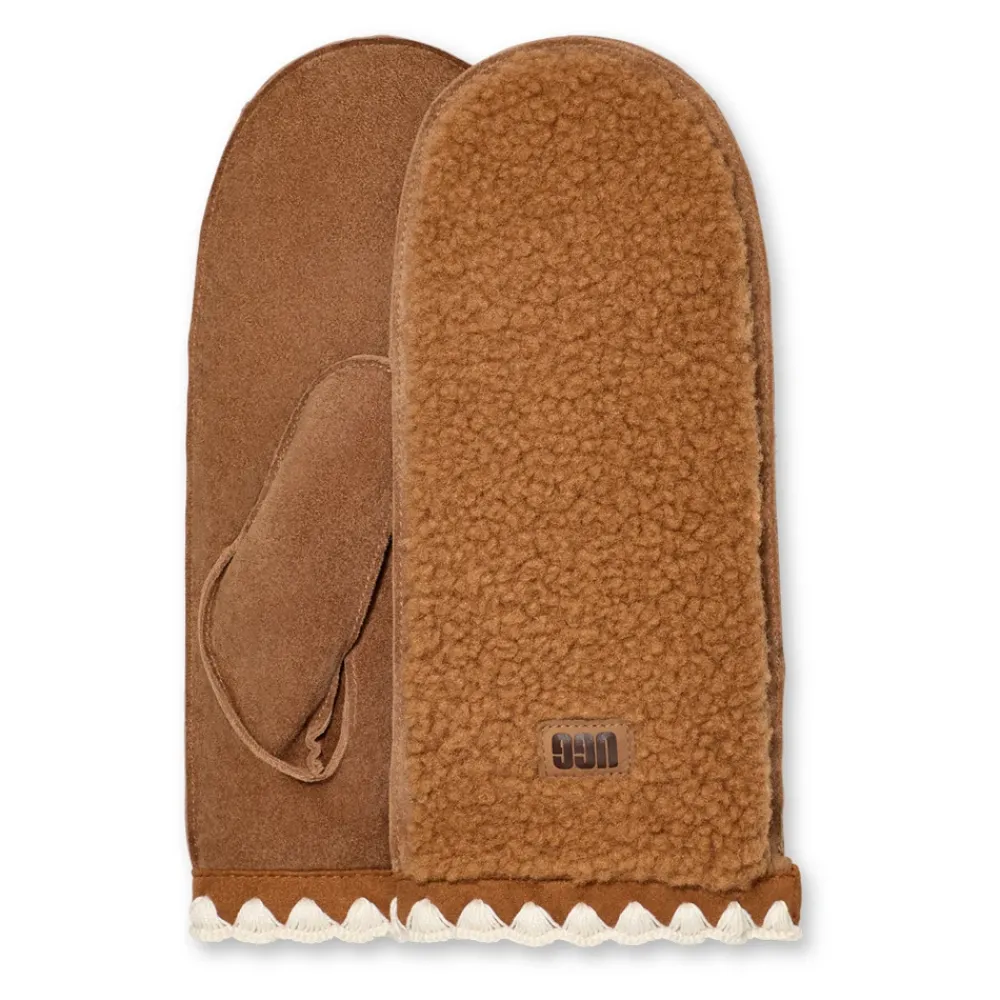 DAMES UGG fluff Scalloped Mitten
