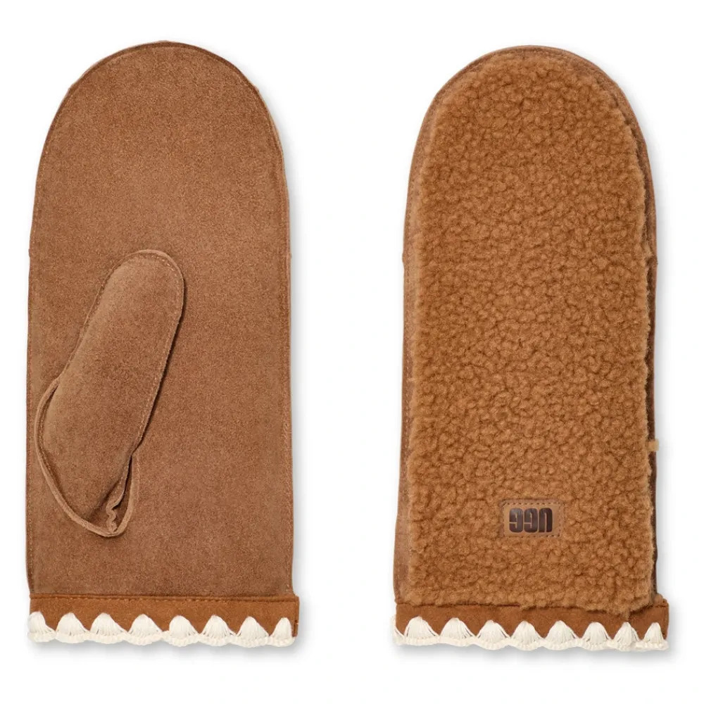 DAMES UGG fluff Scalloped Mitten