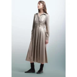 DAMES Kocca Uitlopende Geplooide Jurk