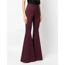 DAMES Saint Laurent Uitlopende wollen blend broek