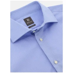 Heren Boggi Milano Overhemden^ULTIMATE NON IRON Regular Fit Katoen Dobby Overhemd