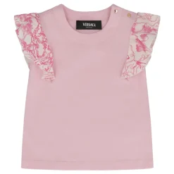 Versace Bovenkleding^Underwater Barocco T-shirt met ruches