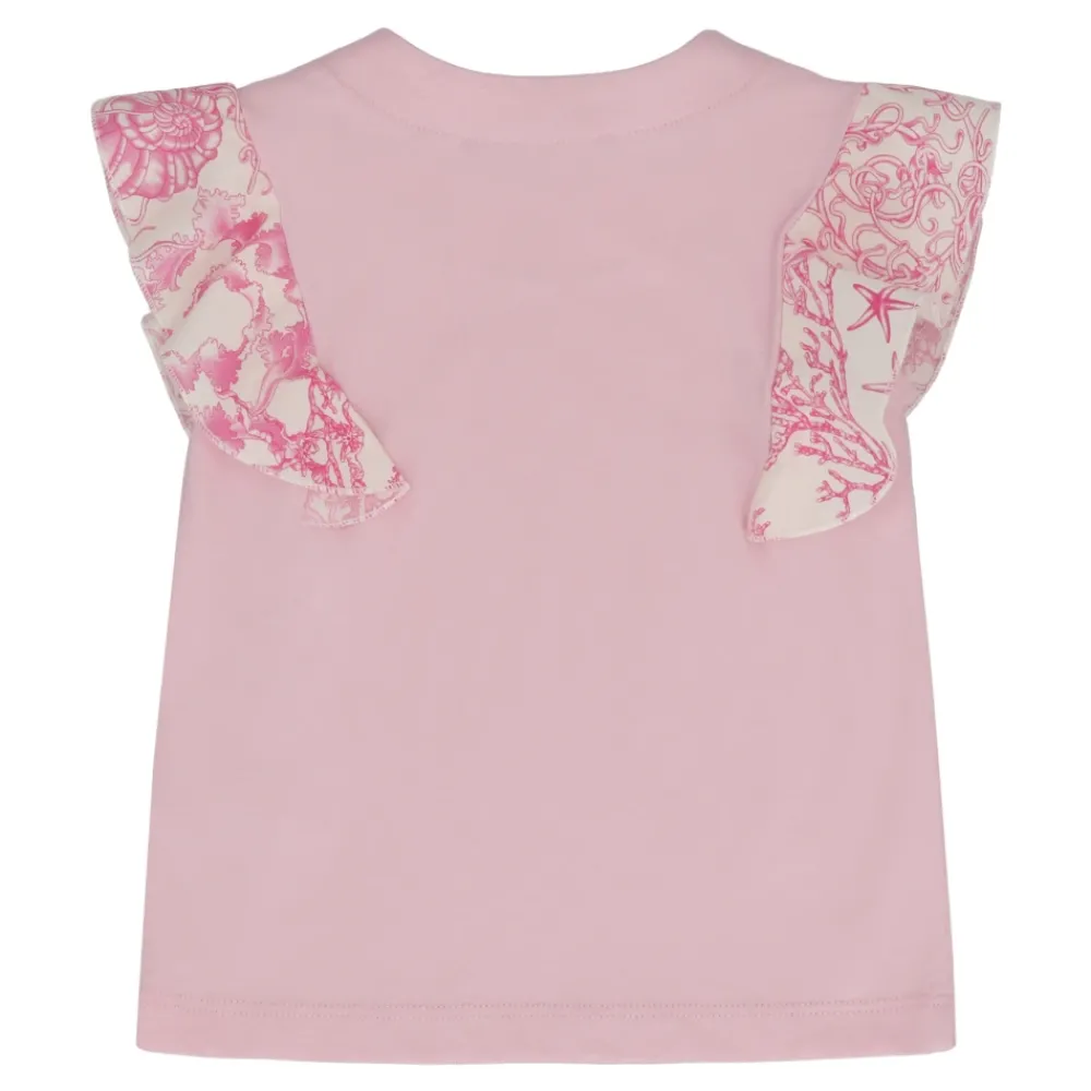 Versace Bovenkleding^Underwater Barocco T-shirt met ruches