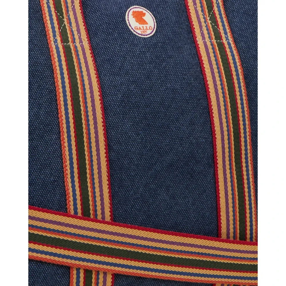 DAMES GALLO Weekendtassen^Unisex weekendtas in effen blauw katoenen canvas