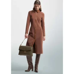 DAMES Kocca Verfijnde overhemdjurk met metalen knopen