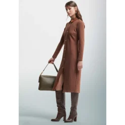 DAMES Kocca Verfijnde overhemdjurk met metalen knopen