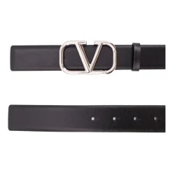 Heren Valentino Garavani Riemen^Verstelbare leren riem met metalen gesp