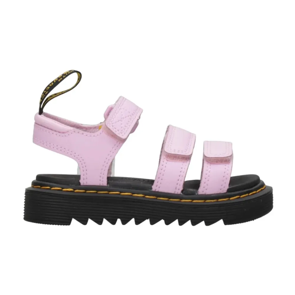 Dr. Martens Sandalen^Verstelbare leren sandalen met klittenbandsluiting