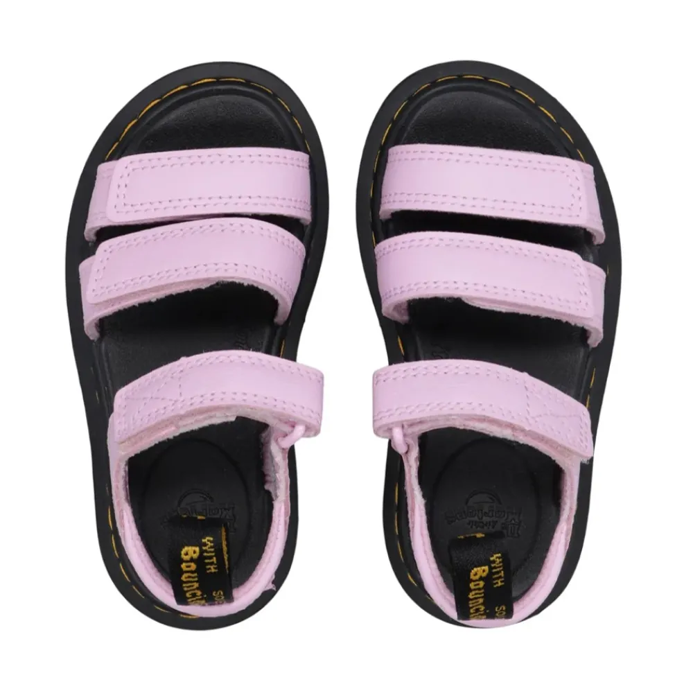 Dr. Martens Sandalen^Verstelbare leren sandalen met klittenbandsluiting