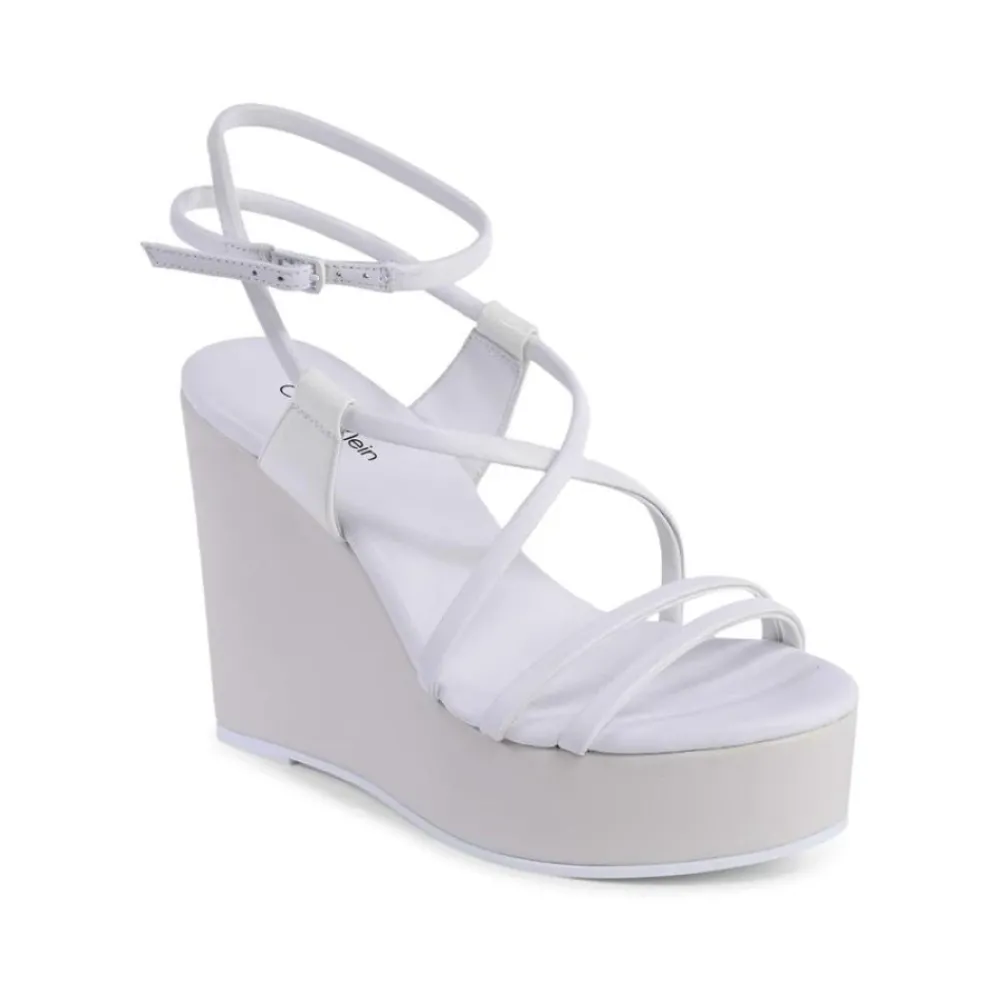 DAMES Calvin Klein Sleehakken^Verstelbare Plateau Sleehak Sandalen