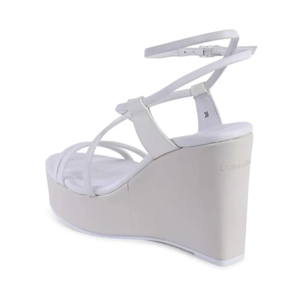 DAMES Calvin Klein Sleehakken^Verstelbare Plateau Sleehak Sandalen