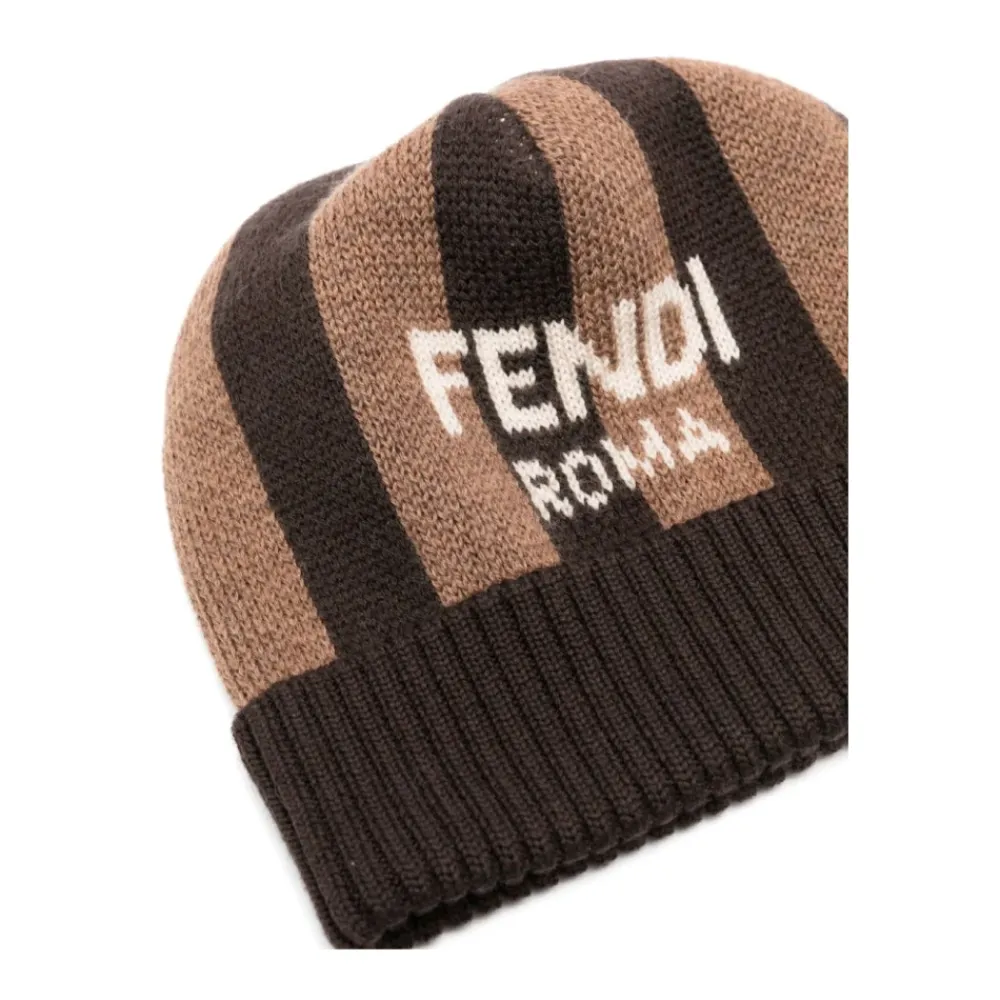 Fendi Verticaal gestreepte hoed