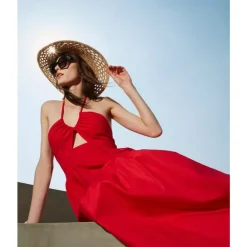 DAMES Twinset Jurken^Vestido Largo Popelina Volantes