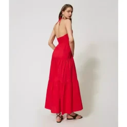 DAMES Twinset Jurken^Vestido Largo Popelina Volantes