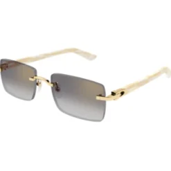 Heren Cartier Vierkante Zonnebril