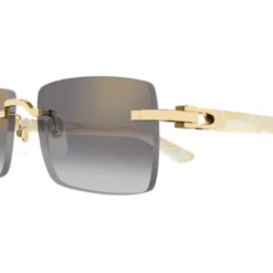 Heren Cartier Vierkante Zonnebril