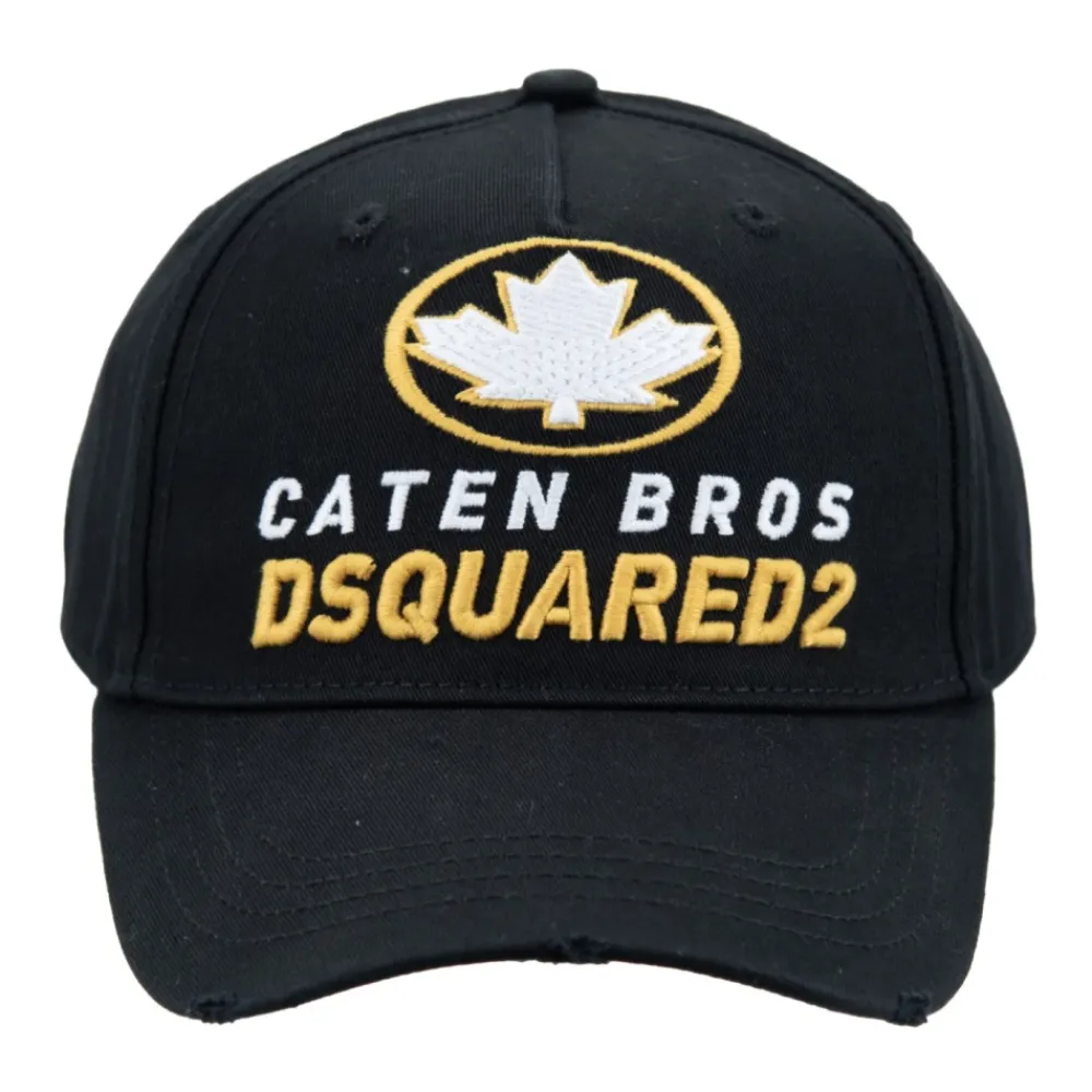 Heren Dsquared2 Vintage Baseball Cap met gespsluiting