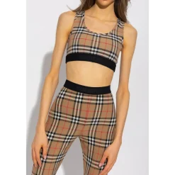 Burberry Sport Bh'S & Ondergoed|Sportshirts^Vintage Check-Printed Sportbeha