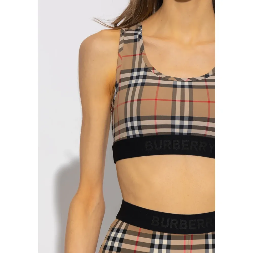 Burberry Sport Bh'S & Ondergoed|Sportshirts^Vintage Check-Printed Sportbeha