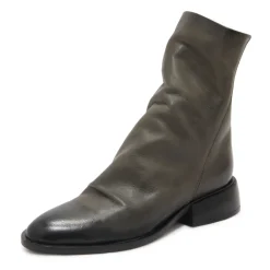 DAMES Mimmu Enkellaarsjes^Vintage Effect Laarzen met Rits