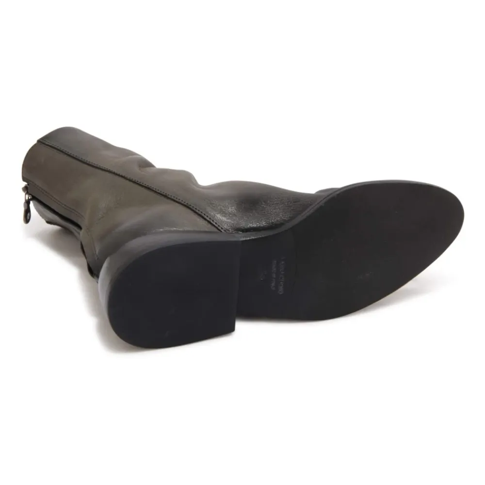 DAMES Mimmu Enkellaarsjes^Vintage Effect Laarzen met Rits