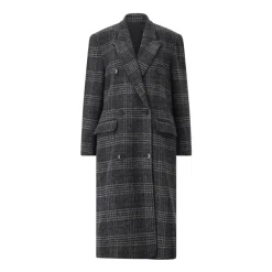 DAMES Isabel Marant Trenchcoats & Mantels^Vintage Geruite Wollen Jas