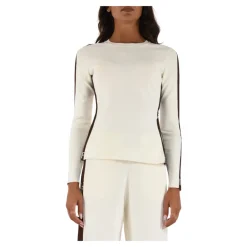 DAMES Elisabetta Franchi Truien & Vesten^Viscose Knit met Glanzende Banden