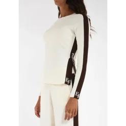 DAMES Elisabetta Franchi Truien & Vesten^Viscose Knit met Glanzende Banden
