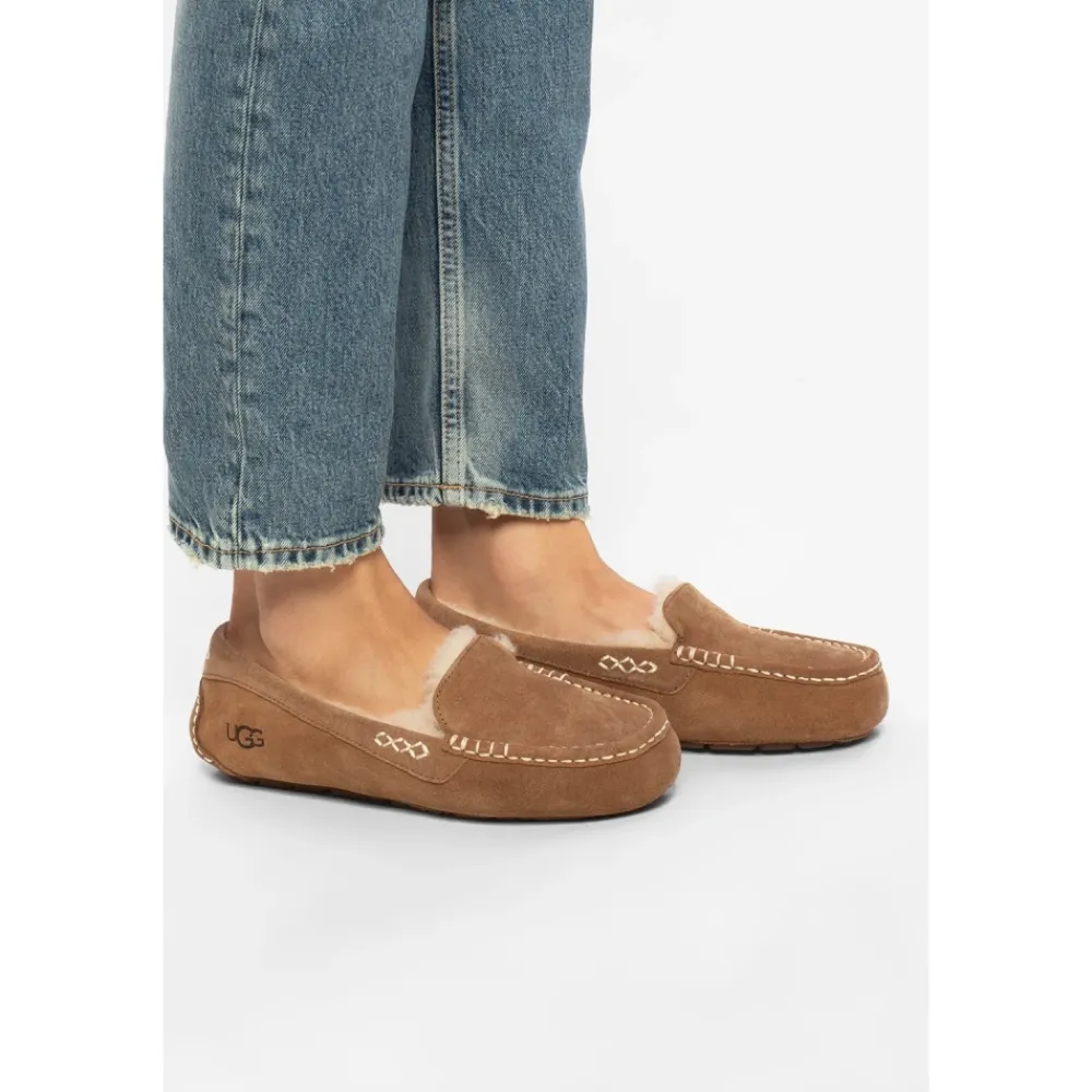 DAMES UGG W Ansley mocassins met bontvoering