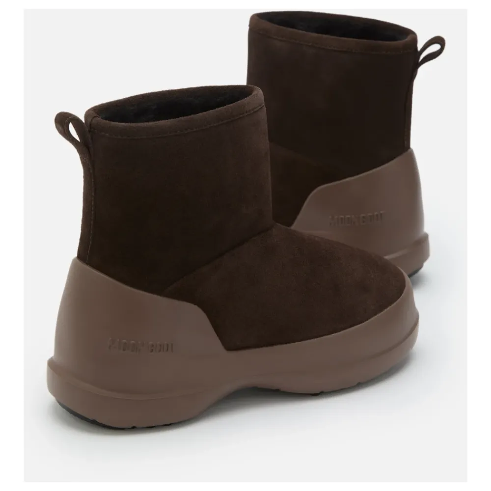 Heren Moon Boot Snowboots^Warm Suède Middelhoge Laarzen met Grip