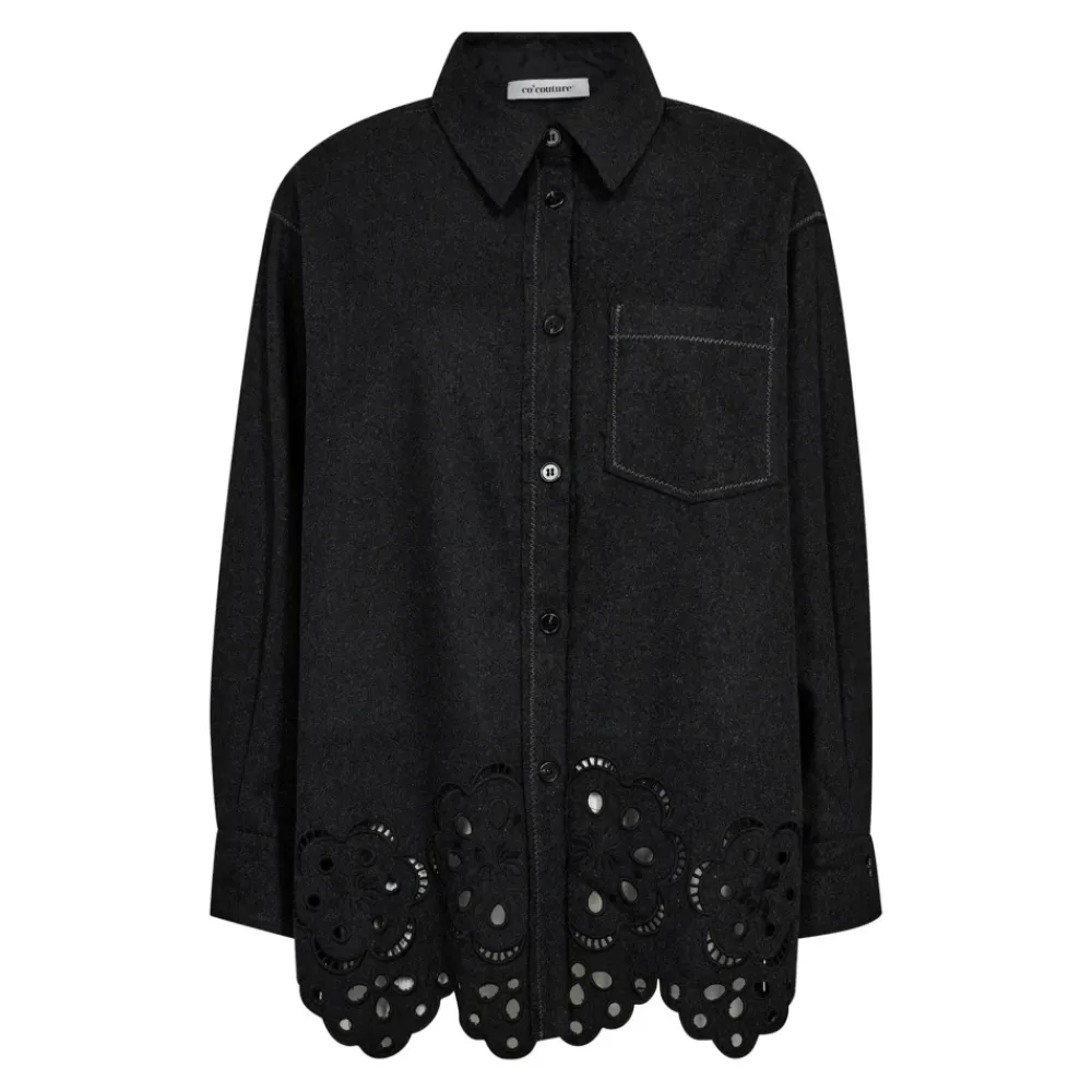 DAMES Co'Couture WarrenCC Wool Embroidery Shirt Bluse 35151