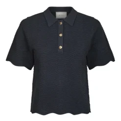 DAMES Neo Noir Wave Midnight Blue Stijlvolle Top