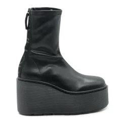 DAMES Vic Matié Sleehakken^Wedge Boot Stripy in Black