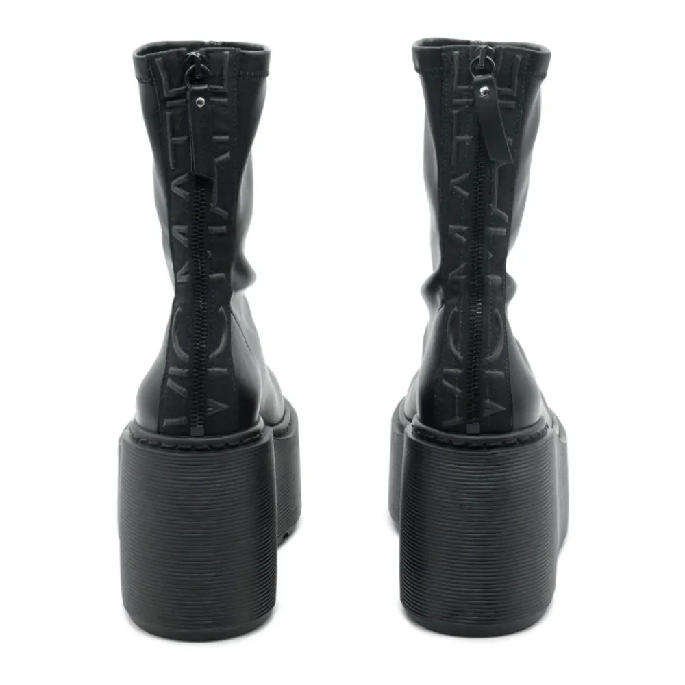 DAMES Vic Matié Sleehakken^Wedge Boot Stripy in Black