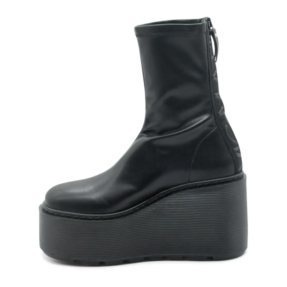 DAMES Vic Matié Sleehakken^Wedge Boot Stripy in Black