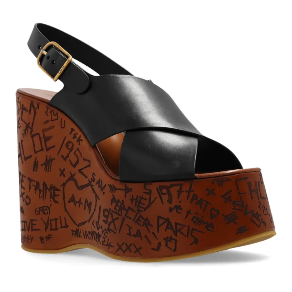 DAMES Chloé Sleehakken^Wedge Sandalen Maxime