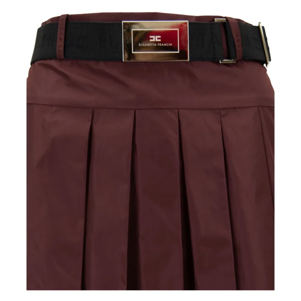 DAMES Elisabetta Franchi Wijd Uitlopende Rok met Rits en Haak