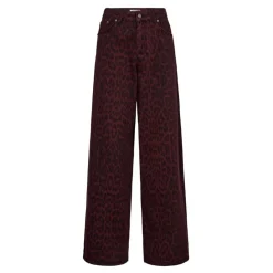 DAMES Co'Couture Wijde broek in wijnrood