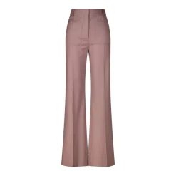 DAMES Victoria Beckham Wijde broek van wolmix met hoge taille