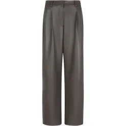 DAMES Dante 6 Wijde Pijp Nep Leren Broek