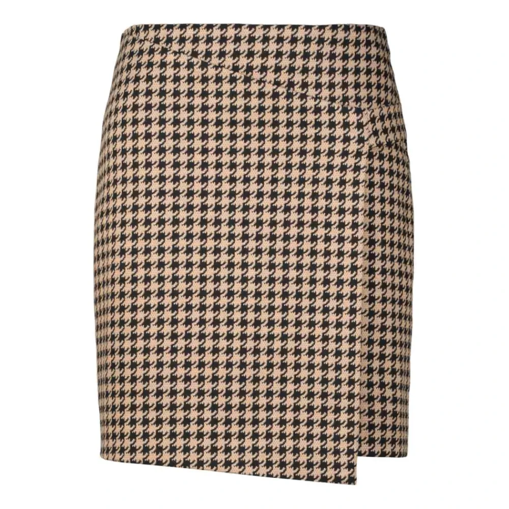 DAMES Seductive Wikkel Mini Rok in Pied-de-poule Patroon